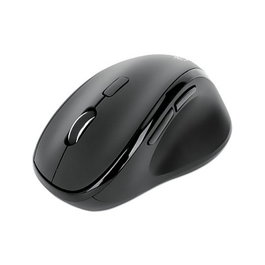 MANHATTAN Ratón Ergonómico Inalámbrico con Receptor 2 en 1 USB-A/USB-C, 1600 DPI, Negro