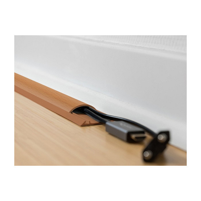 DeLOCK Canaleta para Cables, Autoadhesiva, PVC, 50 x 13 mm, Largo 1 m, Color Marrón Madera