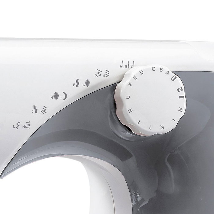 Jata Hogar Máquina de Coser Portátil con 13 Diseños de Puntada y Doble Aguja, Incluye 8 Accesorios y Bolsa de Almacenamiento