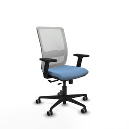 PIQUERAS Y CRESPO Silla de oficina Haches Azul cielo y Blanco