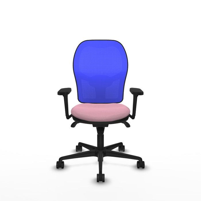 PIQUERAS Y CRESPO Silla de oficina Jorquera con mecanismo Sincro, Tela Rosa y Malla Azul PIQUERAS Y CRESPO Silla de oficina Jorquera con mecanismo Sincro, Tela Rosa y Malla Azul