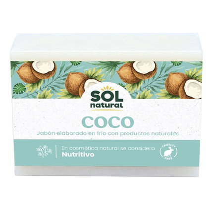 SOLNATURAL Jabón en pastilla de coco 100g