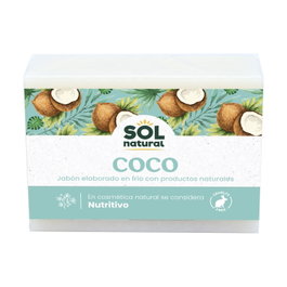 Sol Natural Jabón de Coco en Pastilla 100g para Cuidado e Higiene Corporal