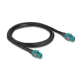 DeLOCK Cable Mini FAKRA Z Hembra Cuádruple a Mini FAKRA Z Hembra Cuádruple, 1 m, 50 Ω, 20 GHz