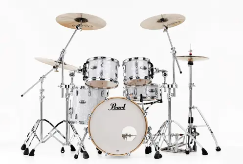 Pearl Batería Profesional 2014Bx/1007T/1208T/1414F - Cascos de Arce Maple White Marine Pearl