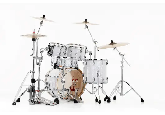 Pearl Batería Profesional 2014Bx/1007T/1208T/1414F - Cascos de Arce Maple White Marine Pearl