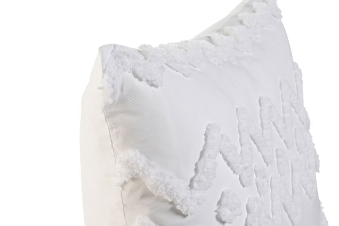 DKD Home Decor Coord cama 1c24 Cojin Boho Blanco 60 x 60 cm (2 Unidades)