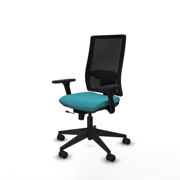 PIQUERAS Y CRESPO Silla de oficina Horna con mecanismo Sincro/Traslack Turquesa