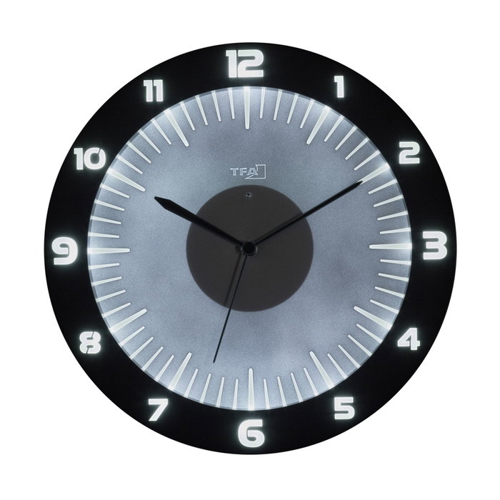 Tfa LUMOCLOCK 60.3553.10 Reloj de pared analógico con iluminación de colores
