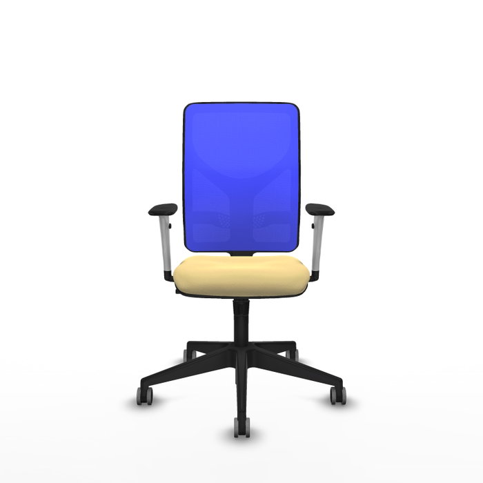 PIQUERAS Y CRESPO Silla de oficina Motilla con mecanismo Sincro, Crema y Azul PIQUERAS Y CRESPO Silla de oficina Motilla con mecanismo Sincro, Crema y Azul