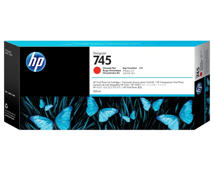 HP 745 Cartucho de Tinta Rojo Cromático 300 ml (F9K06A) HP 745 Cartucho de Tinta Rojo Cromático 300 ml (F9K06A)