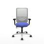PIQUERAS Y CRESPO Silla de oficina Zulema con mecanismo Sincro/Traslack, Azul claro y Blanco