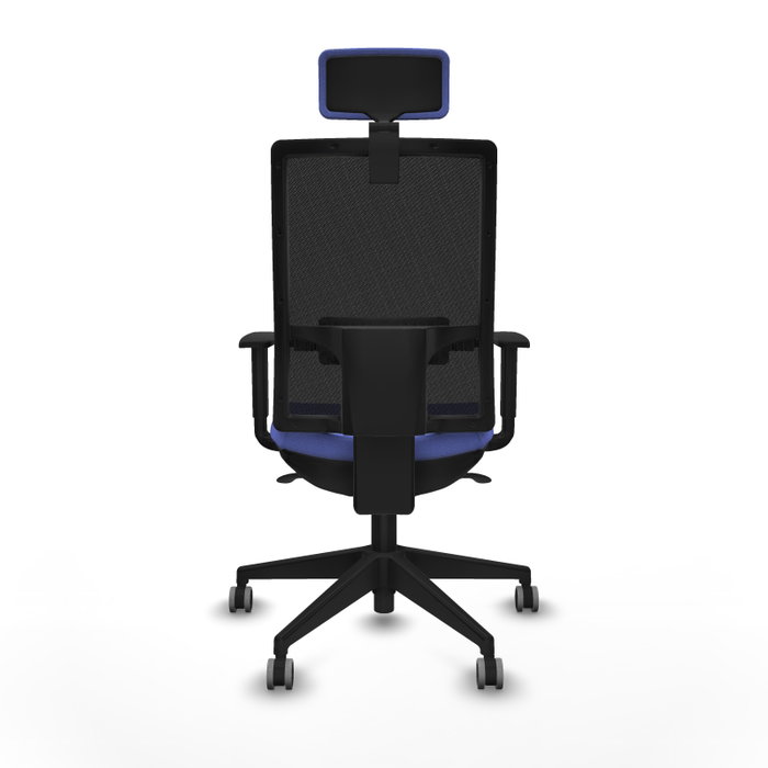 PIQUERAS Y CRESPO Silla de oficina Horna con mecanismo Sincro, Azul claro y Negro