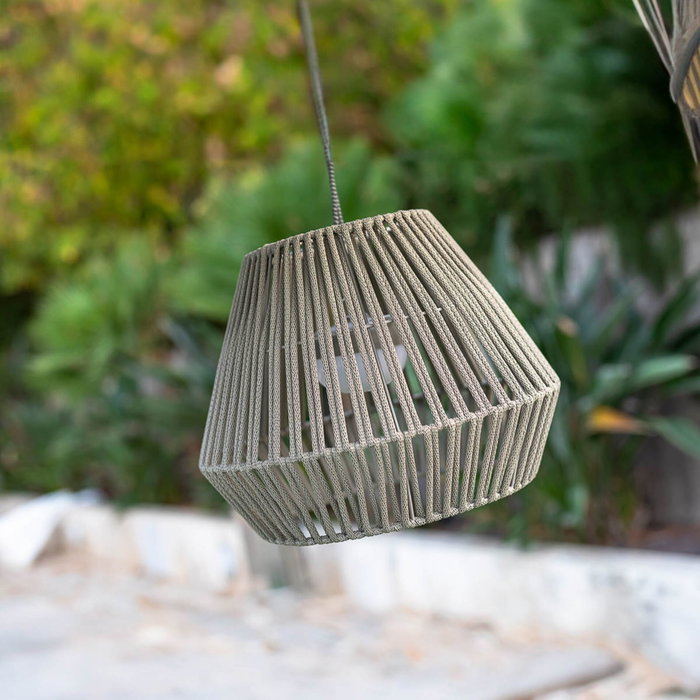 New Garden Conta Hang Lámpara Colgante LED Recargable Gris Taupe
