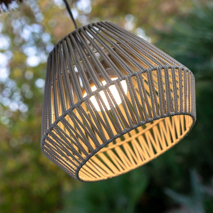 New Garden Conta Hang Lámpara Colgante LED Recargable Gris Taupe
