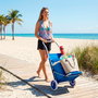 Aktive Beach Tumbona carrito de playa plegable 2 en 1