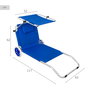 Aktive Beach Tumbona carrito de playa plegable 2 en 1