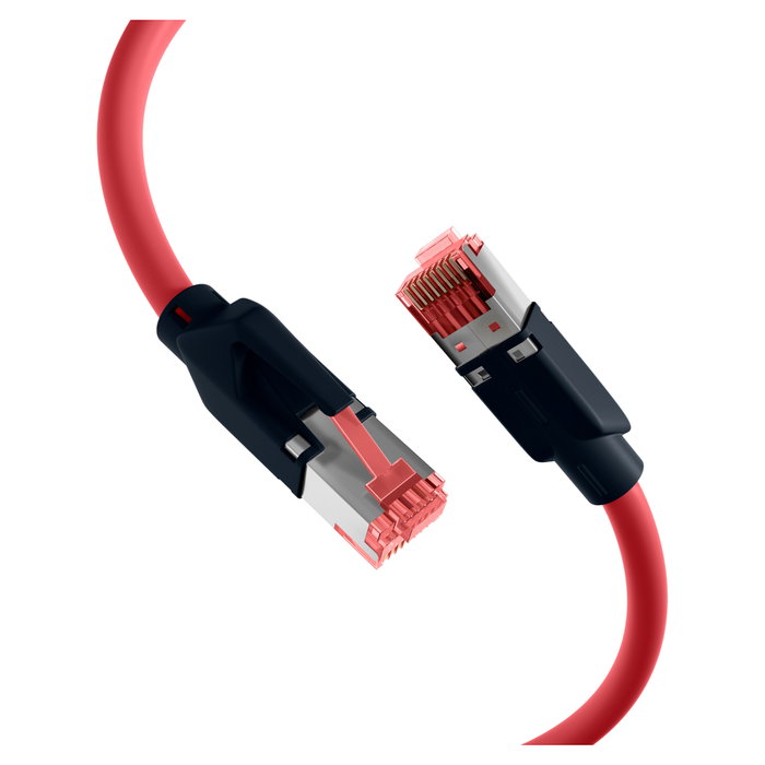 EFB Elektronik Cable Ethernet RJ45 Cat.6A S/FTP 0,25m rojo