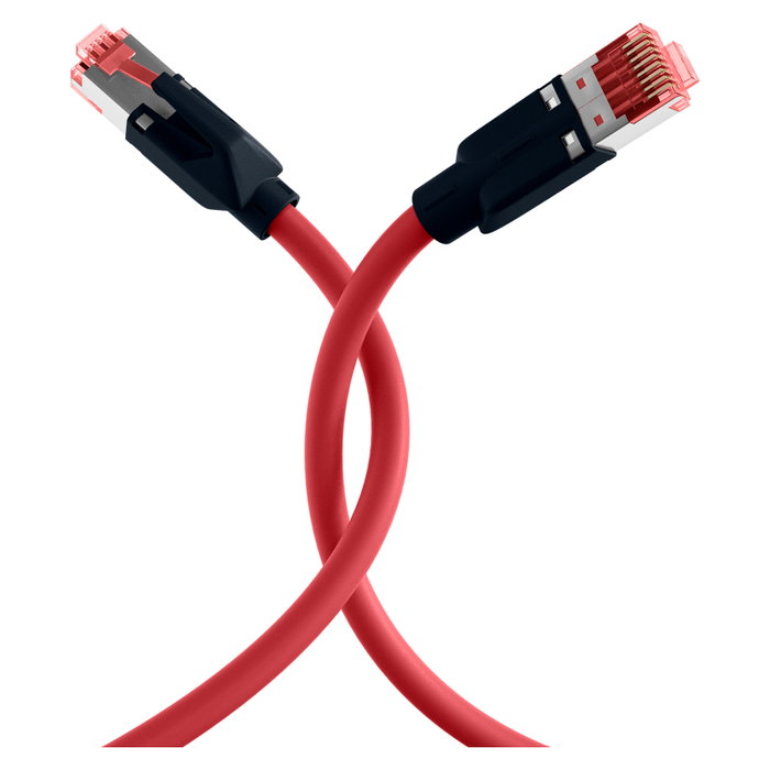 EFB Elektronik Cable Ethernet RJ45 Cat.6A S/FTP 0,25m rojo
