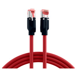 EFB Elektronik Cable Ethernet RJ45 Cat.6A S/FTP 0,25m rojo