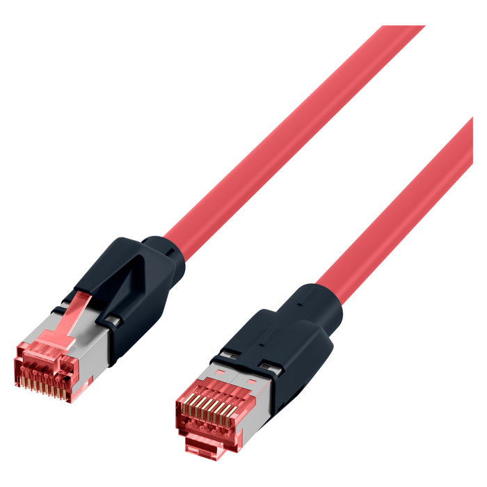 EFB Elektronik Cable Ethernet RJ45 Cat.6A S/FTP 0,25m rojo