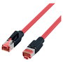 EFB Elektronik Cable Ethernet RJ45 Cat.6A S/FTP 0,25m rojo