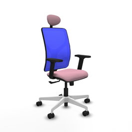 PIQUERAS Y CRESPO Silla de oficina Motilla con mecanismo Sincro, Rosa y Azul