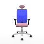 PIQUERAS Y CRESPO Silla de oficina Motilla con mecanismo Sincro, Rosa y Azul