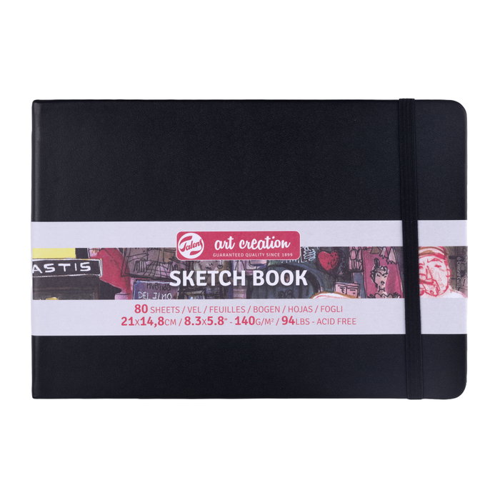 Talens Art Creation Cuaderno de Bocetos Negro 14.8 x 21 cm 140 g 80 Hojas