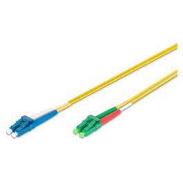 Digitus Cable de fibra óptica LC(APC)-LC OS2 Duplex 2m Amarillo