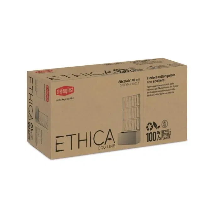 Stefanplast STE8003507686014 Jardinera Rectangular 80 cm con Enrejado Grafito Stefanplast STE8003507686014 Jardinera Rectangular 80 cm con Enrejado Grafito