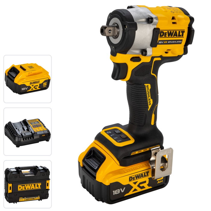 DeWALT DCF922P2T-QW Llave de impacto 1/2 pulgada con 2 baterías de 5 Ah DeWALT DCF922P2T-QW Llave de impacto 1/2 pulgada con 2 baterías de 5 Ah