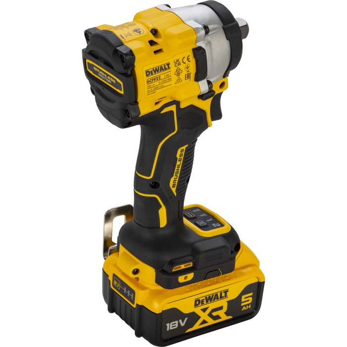DeWALT DCF922P2T-QW Llave de impacto 1/2 pulgada con 2 baterías de 5 Ah DeWALT DCF922P2T-QW Llave de impacto 1/2 pulgada con 2 baterías de 5 Ah