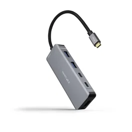Nanocable 10.16.1006 Hub USB-C 6 en 1 Aluminio - 2x USB-A 3.0 + 2x USB-C + HDMI 4K@60Hz + Puerto USB-C PD de 100W - USB 3.2 Gen 1