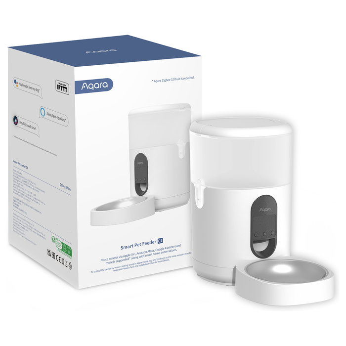 Aqara PETC1-M01 Comedero Automático para Mascotas, 4L, Blanco, Control por App, Batería/USB, Interior Aqara PETC1-M01 Comedero Automático para Mascotas, 4L, Blanco, Control por App, Batería/USB, Interior