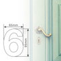 Hantums Número puerta 6 acero inoxidable con adhesivo