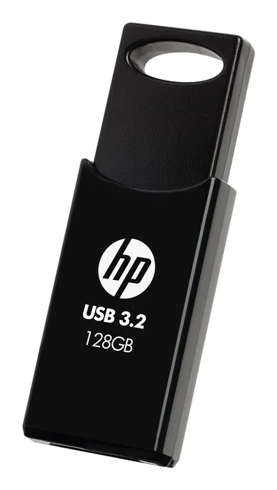 HP 712w Memoria USB Flash Drive 128 GB, USB Tipo A 3.2 Gen 1 (3.1 Gen 1), Negro, Velocidad Lectura 120 MB/s, Factor de Forma Deslizante