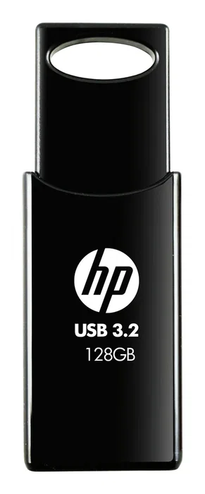 HP 712w Memoria USB Flash Drive 128 GB, USB Tipo A 3.2 Gen 1 (3.1 Gen 1), Negro, Velocidad Lectura 120 MB/s, Factor de Forma Deslizante