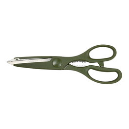 San Ignacio Tijeras de cocina Experto de acero inoxidable, verdes, 21,5 cm