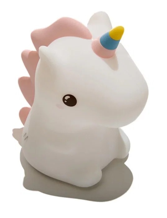 Muitomas SILLAMPUNICORNC Lámpara de silicona decorativa Unicornio, USB-C, Cambia de color, Portátil, Iluminación ambiental