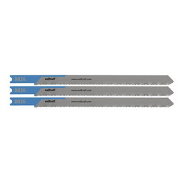 Wolfcraft Hojas de sierra de calar HSS con vástago en U para tubos metálicos de ø110 mm, 3 uds