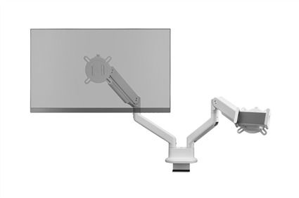 One For All DM0040 Soporte para Tablet para Brazo de Monitor, Accesorio Universal de Escritorio, Ajustable y Seguro con Silicona