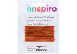 Innspiro Cordón de Algodón Encerado Fino Naranja 3,0 mm, 2,5 m