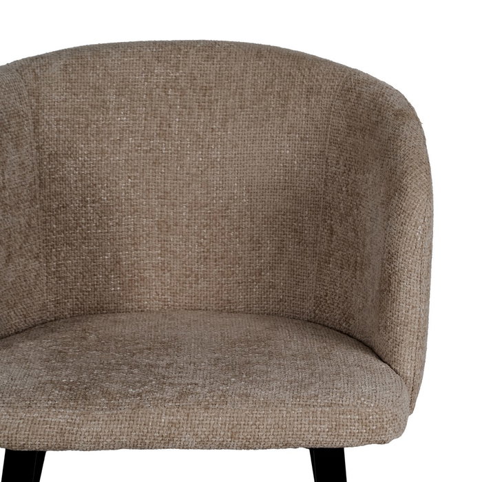 Silla Beige Tejido-Metal Salón 53 X 53 X 77 cm (Set de 2)
