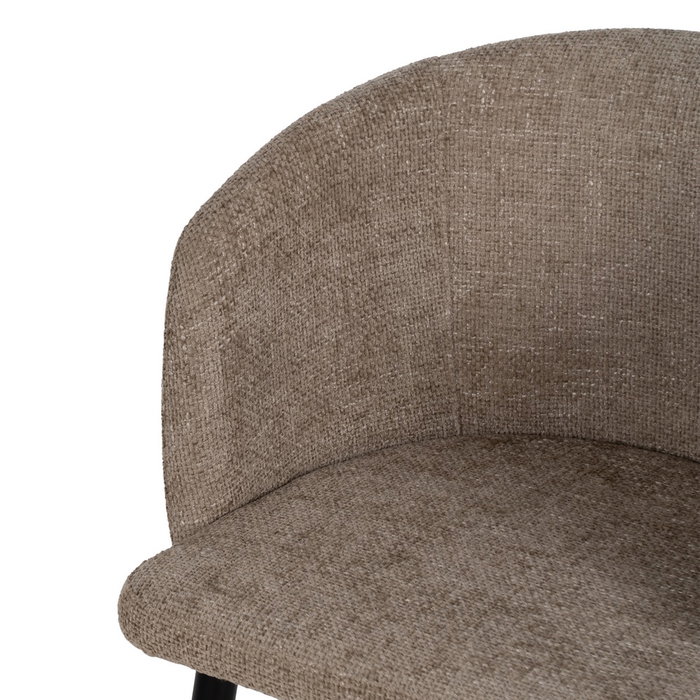 Silla Beige Tejido-Metal Salón 53 X 53 X 77 cm (Set de 2)