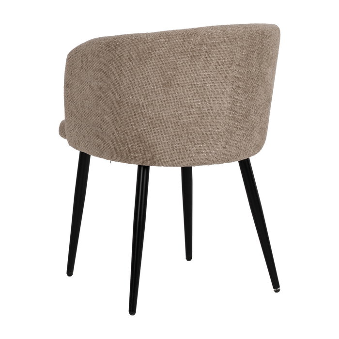 Silla Beige Tejido-Metal Salón 53 X 53 X 77 cm (Set de 2)