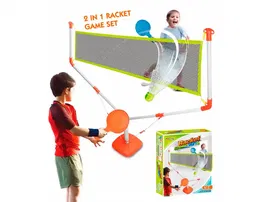 Kingsport Raquetas 2 en 1 Tenis y Bádminton +3 Años Juego Infantil Exterior