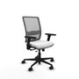 PIQUERAS Y CRESPO Silla de oficina Haches con mecanismo Sincro/Traslack, Blanco y Gris