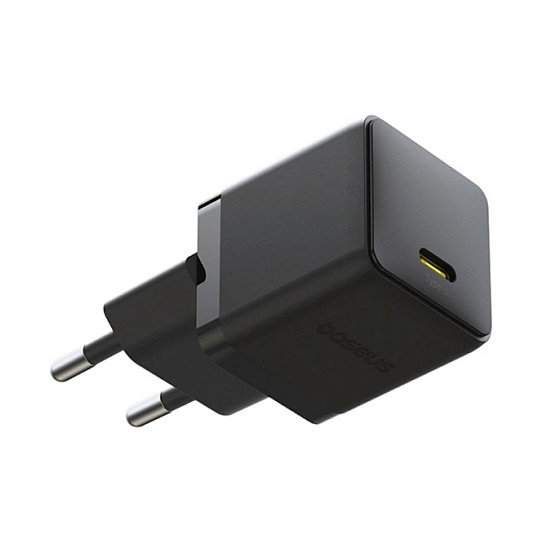 Baseus Palm USB-C 30W Power Delivery Cargador Pared Interruptor Negro - Para 1 Dispositivo, 100-240V EU