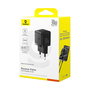 Baseus Palm USB-C 30W Power Delivery Cargador Pared Interruptor Negro - Para 1 Dispositivo, 100-240V EU